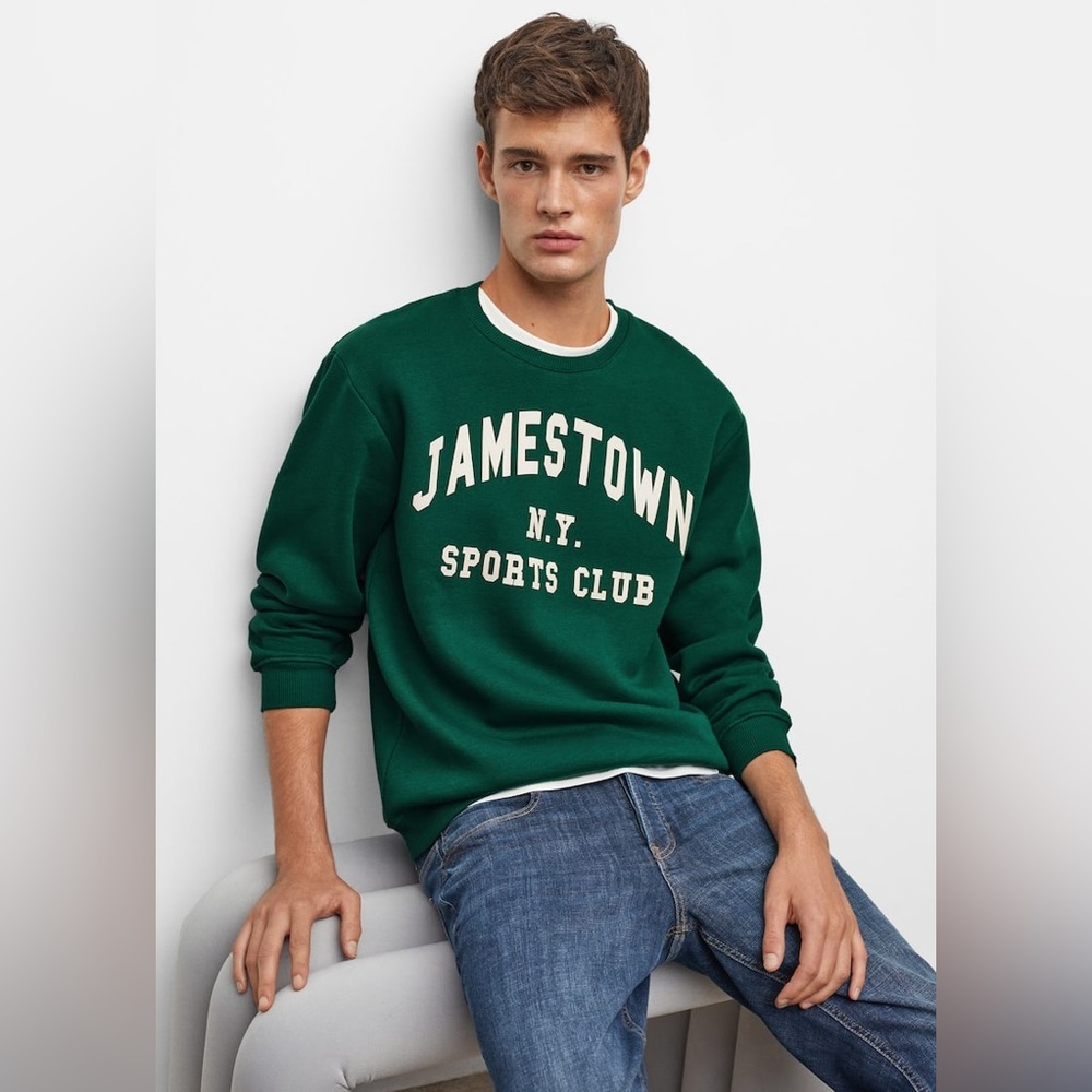MANGO Printed Cotton Sweatshirt ( Teen Boy)